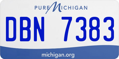 MI license plate DBN7383