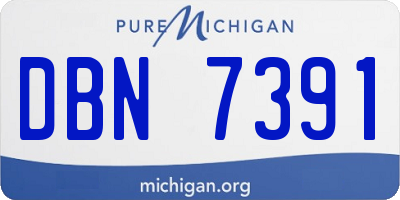 MI license plate DBN7391