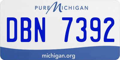 MI license plate DBN7392