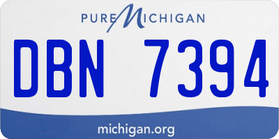 MI license plate DBN7394