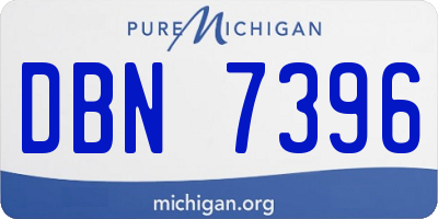 MI license plate DBN7396