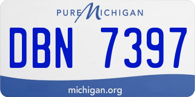 MI license plate DBN7397