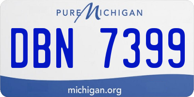 MI license plate DBN7399