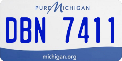 MI license plate DBN7411