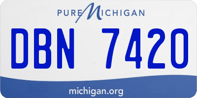 MI license plate DBN7420