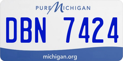 MI license plate DBN7424
