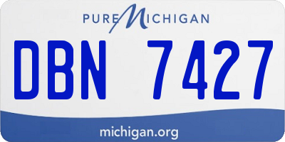 MI license plate DBN7427