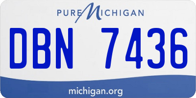 MI license plate DBN7436
