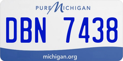 MI license plate DBN7438