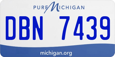 MI license plate DBN7439