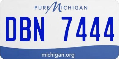 MI license plate DBN7444
