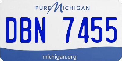 MI license plate DBN7455