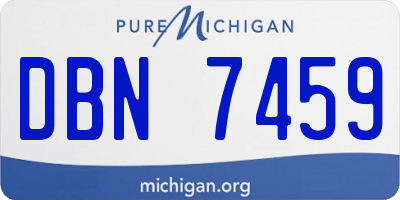 MI license plate DBN7459