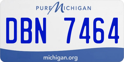 MI license plate DBN7464
