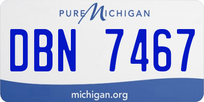 MI license plate DBN7467