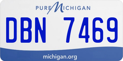 MI license plate DBN7469