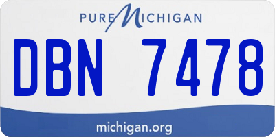 MI license plate DBN7478