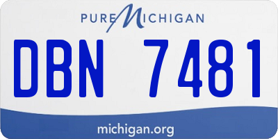 MI license plate DBN7481
