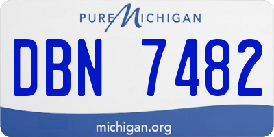 MI license plate DBN7482