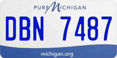 MI license plate DBN7487