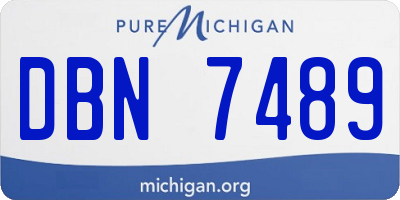 MI license plate DBN7489