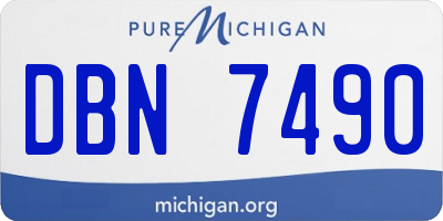 MI license plate DBN7490