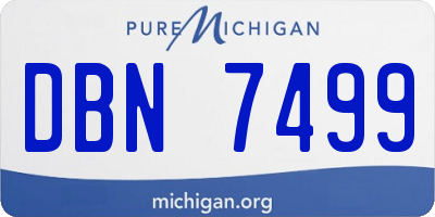 MI license plate DBN7499