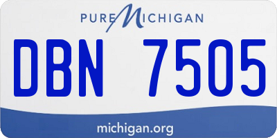 MI license plate DBN7505