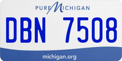MI license plate DBN7508