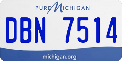 MI license plate DBN7514