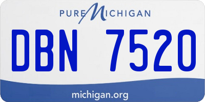 MI license plate DBN7520
