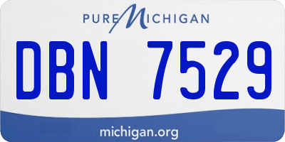 MI license plate DBN7529