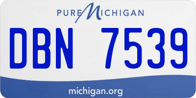 MI license plate DBN7539