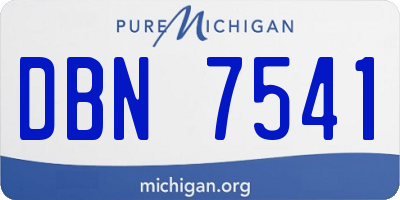 MI license plate DBN7541