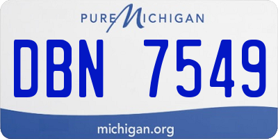 MI license plate DBN7549