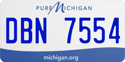 MI license plate DBN7554