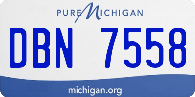 MI license plate DBN7558