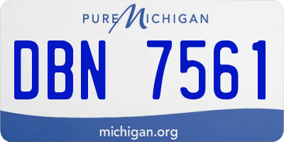 MI license plate DBN7561