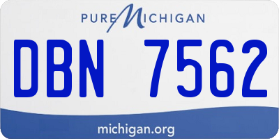 MI license plate DBN7562