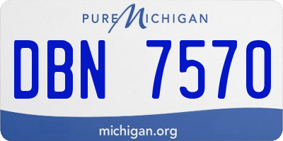 MI license plate DBN7570