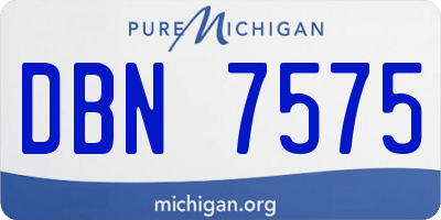 MI license plate DBN7575