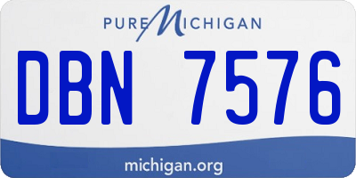 MI license plate DBN7576