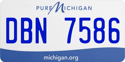 MI license plate DBN7586