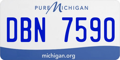 MI license plate DBN7590