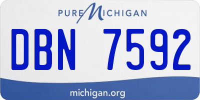 MI license plate DBN7592