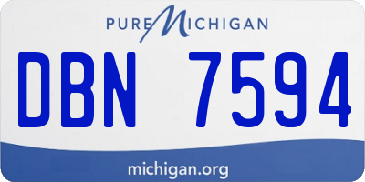 MI license plate DBN7594