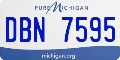 MI license plate DBN7595