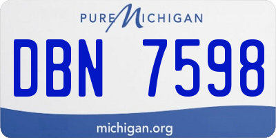 MI license plate DBN7598