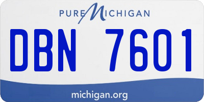 MI license plate DBN7601