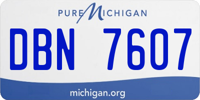 MI license plate DBN7607